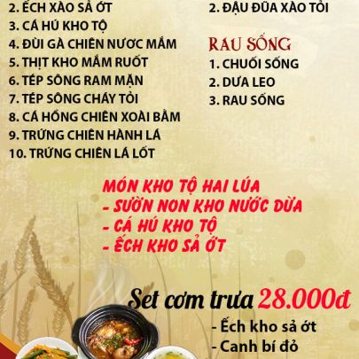 CƠM TRƯA NGÀY 10-09-2024