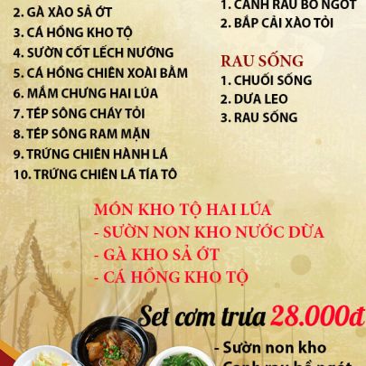 CƠM TRƯA NGÀY 08-08-2024
