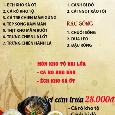 CƠM TRƯA NGÀY 30-08-2023