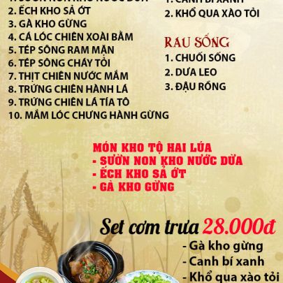 CƠM TRƯA NGÀY 13-03-2024