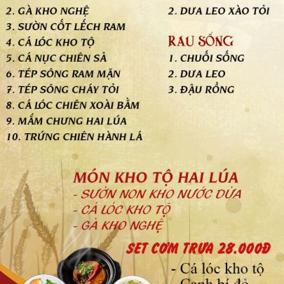 CƠM TRƯA NGÀY 18-10-2024