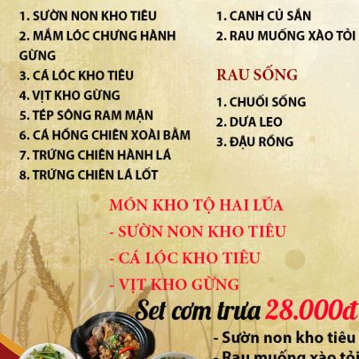 CƠM TRƯA NGÀY 20-09-2023