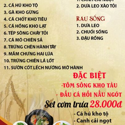 CƠM TRƯA NGÀY 09-01-2026