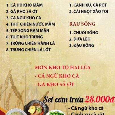 CƠM TRƯA NGÀY 19-09-2023