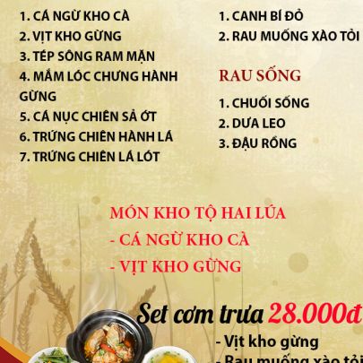 CƠM TRƯA NGÀY 02-10-2023