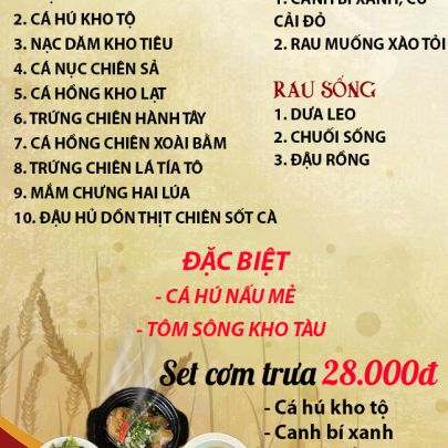 CƠM TRƯA NGÀY 14-01-2026