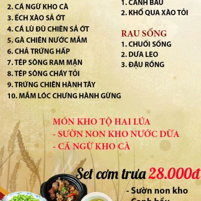 CƠM TRƯA NGÀY 25-11-2024