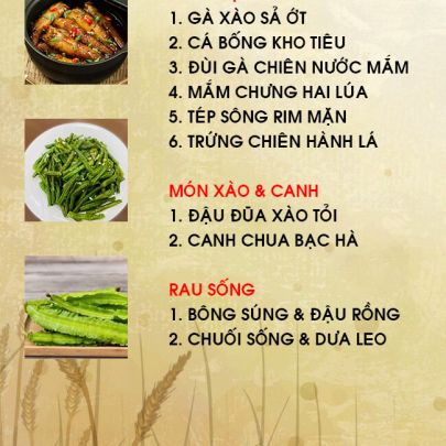 THỰC ĐƠN NGÀY 03-03-2022