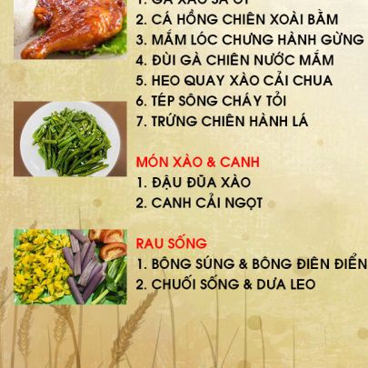 THỰC ĐƠN NGÀY 25-02-2022
