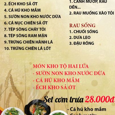 CƠM TRƯA NGÀY 19-03-2024