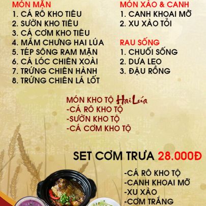 CƠM TRƯA NGÀY 25-08-2022