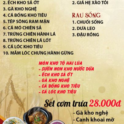 CƠM TRƯA NGÀY 28-06-2024