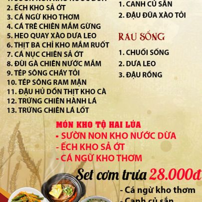 CƠM TRƯA NGÀY 05-03-2024