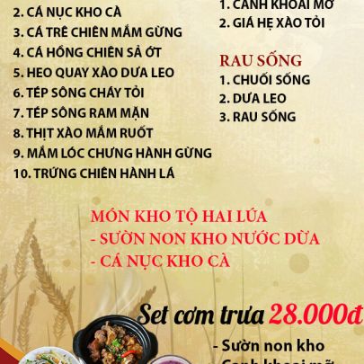 CƠM TRƯA NGÀY 02-10-2024