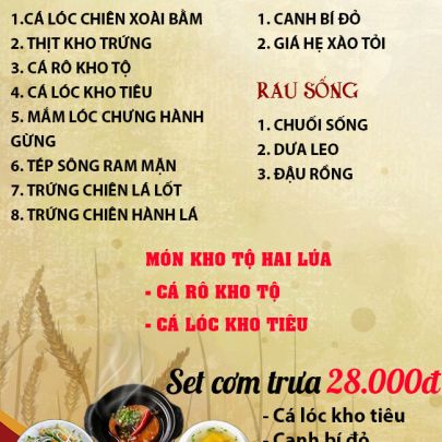 CƠM TRƯA NGÀY 31-07-2023