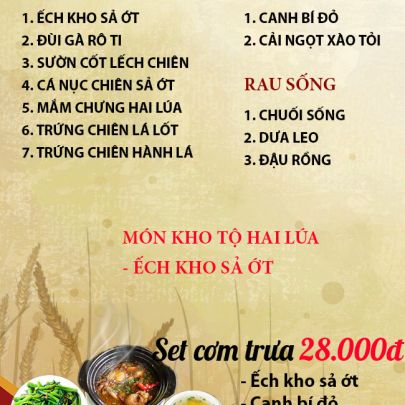 CƠM TRƯA NGÀY 21-09-2023