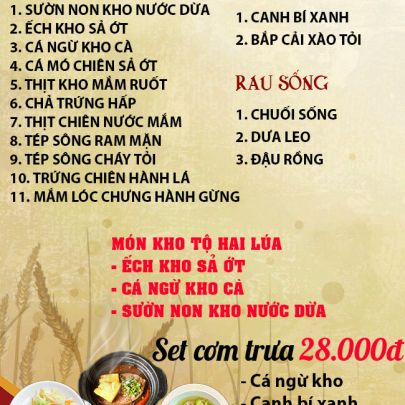 CƠM TRƯA NGÀY 31-01-2024