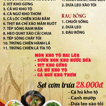 CƠM TRƯA NGÀY 12-03-2024