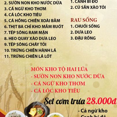 CƠM TRƯA NGÀY 12-12-2023
