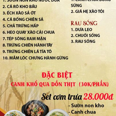 CƠM TRƯA NGÀY 23-05-2025