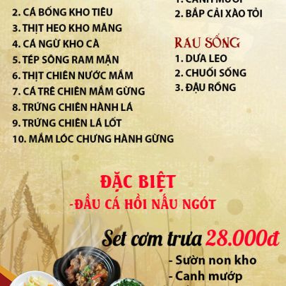 CƠM TRƯA NGÀY 29-09-2025