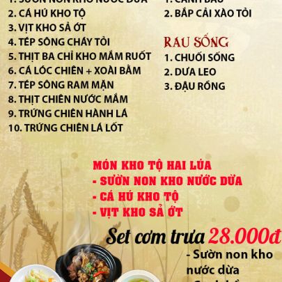 CƠM TRƯA NGÀY 27-02-2024