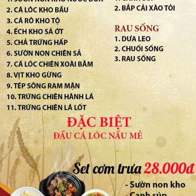 CƠM TRƯA NGÀY 30-10-2025