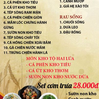 CƠM TRƯA NGÀY 08-12-2023