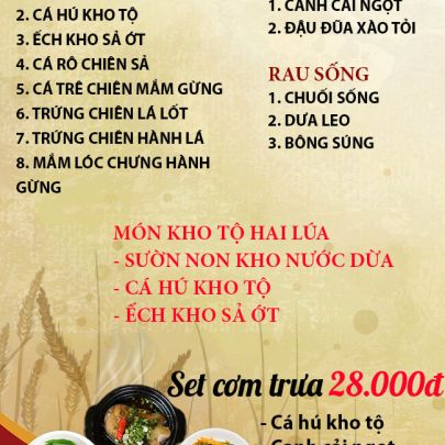 CƠM TRƯA NGÀY 22-05-2024