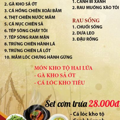 CƠM TRƯA NGÀY 27-03-2024