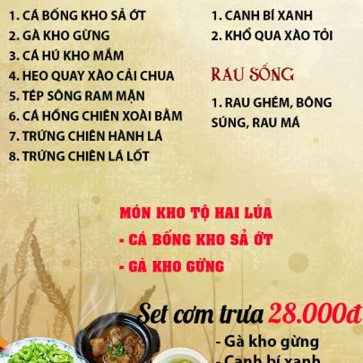 CƠM TRƯA NGÀY 28-07-2023