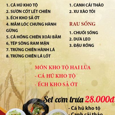 CƠM TRƯA NGÀY 11-10-2023