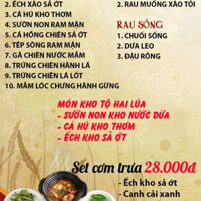 CƠM TRƯA NGÀY 09-08-2024