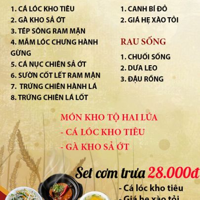 CƠM TRƯA NGÀY 31-05-2023