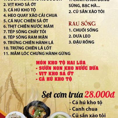 CƠM TRƯA NGÀY 25-03-2024