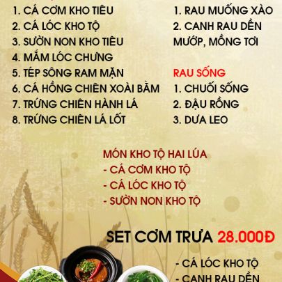 CƠM TRƯA NGÀY 24-11-2022