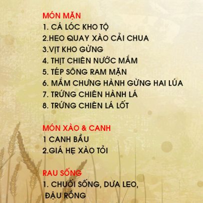 THỰC ĐƠN NGÀY 24-06-2022
