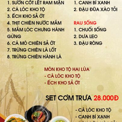 CƠM TRƯA NGÀY 09-01-2023