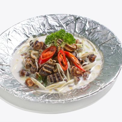Ốc len xào dừa