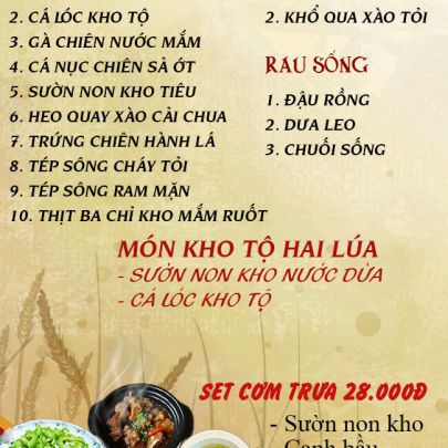 CƠM TRƯA NGÀY 27-08-2024