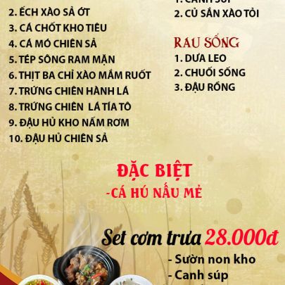 CƠM TRƯA NGÀY 17-11-2025