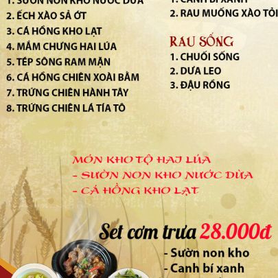 CƠM TRƯA NGÀY 27-03-2025