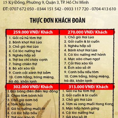 THỰC ĐƠN 5