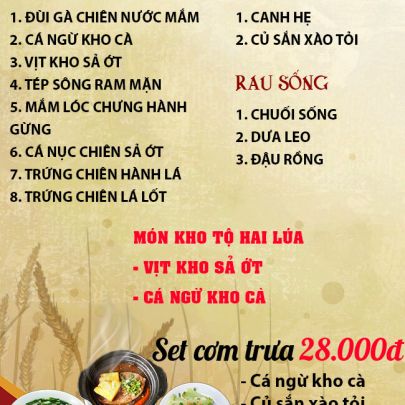 CƠM TRƯA NGÀY 10-07-2023
