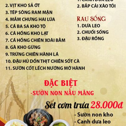 CƠM TRƯA NGÀY 18-09-2025