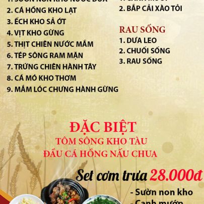 CƠM TRƯA NGÀY 14-11-2025