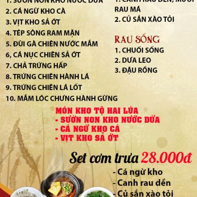 CƠM TRƯA NGÀY 08-04-2024