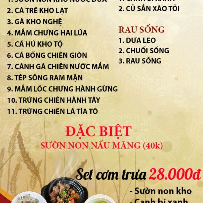 CƠM TRƯA NGÀY 03-10-2025