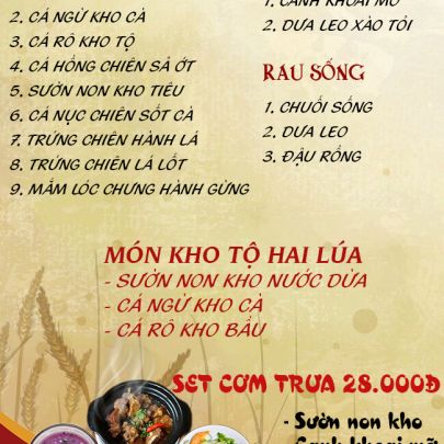CƠM TRƯA NGÀY 13-05-2024