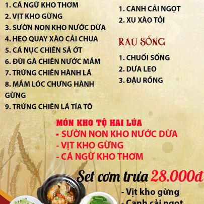 CƠM TRƯA NGÀY 19-02-2024